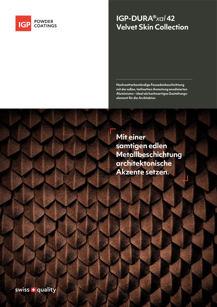 Broschüre IGP-DURA®xal 42 Velvet Skin Collection