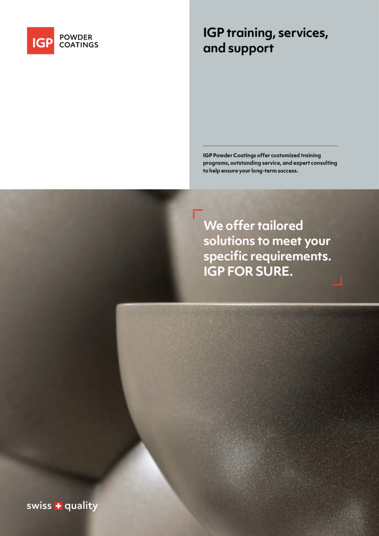 Brochure IGP training, services, and support